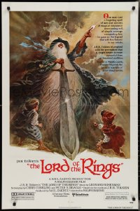 2y0802 LORD OF THE RINGS 1sh 1978 Ralph Bakshi cartoon from J.R.R. Tolkien, Tom Jung art!