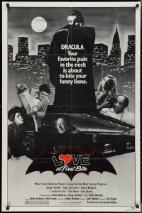 2y0803 LOVE AT FIRST BITE 1sh 1979 AIP, wacky vampire image of George Hamilton as Dracula!