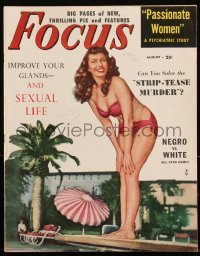 2y0601 FOCUS magazine August 1950 Negro vs White baseball, Can You Solve the Strip-Tease Murder!