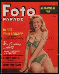 2y0593 FOTO PARADE vol 1 no 1 magazine Dec 1949 sexy Marilyn Monroe in bikini by Laszlo Willinger!