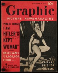 2y0585 GRAPHIC PICTURE NEWSMAGAZINE magazine November 4, 1942 Public Thinks I Am Hitler's Kept Woman!