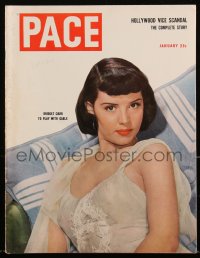 2y0595 PACE vol 1 no 1 magazine Jan 1950 sexy Bridget Carr To Play With Gable, Hollywood Vice Scandal!