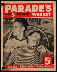 2y0584 PARADE'S WEEKLY magazine June 6, 1942 Bike Riders, A Radio's Kiss, Military Police & more!