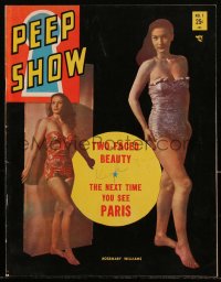 2y0606 PEEP SHOW vol 1 no 1 magazine Winter 1950 sexy Rosemary Williams is the Two-Faced Beauty!