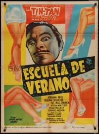 2y0389 ESCUELA DE VERANO Mexican poster 1959 Silvestre, Geman Valdes, Mapita Cortes, Jimenez art!