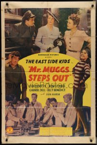 2y0822 MR MUGGS STEPS OUT 1sh 1943 East Side Kids, Leo Gorcey, Huntz Hall, Joan Marsh!