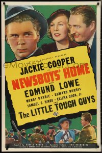 2y0831 NEWSBOYS' HOME 1sh 1939 The Little Tough Guys, Jackie Cooper, Edmund Lowe, ultra rare!