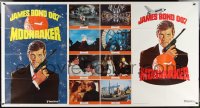 2y0283 MOONRAKER advance 1-stop poster 1979 art of Roger Moore as James Bond by Robert McGinnis!