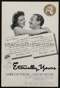 2y0142 ETERNALLY YOURS pressbook 1939 Loretta Young & David Niven want old fashioned love!