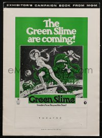 2y0151 GREEN SLIME pressbook 1969 Kinji Fukasaku cheesy sci-fi, includes full-color herald!