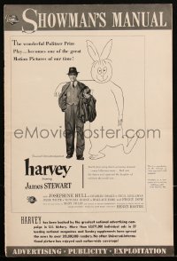 2y0154 HARVEY pressbook 1950 James Stewart standing by his 6 foot imaginary rabbit, ultra rare!