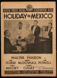 2y0157 HOLIDAY IN MEXICO pressbook 1946 Walter Pidgeon, Jose Iturbi, Roddy McDowall, Powell, rare!