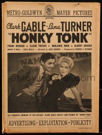 2y0159 HONKY TONK pressbook 1941 Clark Gable & sexy Lana Turner, casino gambling, ultra rare!