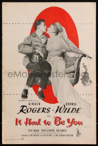 2y0166 IT HAD TO BE YOU pressbook 1947 Ginger Rogers left four millionaires at the altar, very rare!