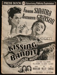 2y0174 KISSING BANDIT pressbook 1948 Frank Sinatra with guitar & romancing Kathryn Grayson, rare!