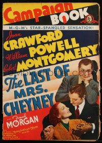 2y0175 LAST OF MRS. CHEYNEY pressbook 1937 Joan Crawford, William Powell, Robert Montgomery, rare!