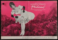 2y0182 MADAME SANS GENE pressbook R1963 sexy full-length Sophia Loren in low-cut dress, Madame!