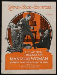 2y0349 MAN & HIS WOMAN pressbook 1920 Rawlinson becomes opium addict for May McAvoy, ultra rare!