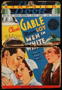 2y0186 MEN IN WHITE pressbook 1934 Clark Gable, Myrna Loy, doctor Jean Hersholt, ultra rare!