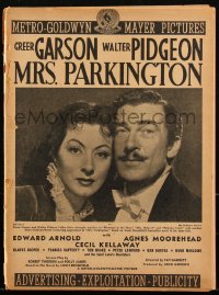 2y0191 MRS. PARKINGTON pressbook 1944 great images of Greer Garson & Walter Pidgeon, ultra rare!