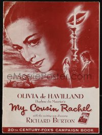 2y0193 MY COUSIN RACHEL pressbook 1953 pretty Olivia de Havilland & Richard Burton!