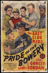 2y0849 PRIDE OF THE BOWERY 1sh 1940s art of East Side Kids, Leo Gorcey, Bobby Jordan, ultra rare!