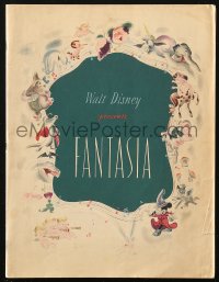 2y0303 FANTASIA roadshow souvenir program book 1940 Disney musical cartoon classic in Fantasound!