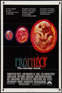 2y0851 PROPHECY 1sh 1979 John Frankenheimer, art of monster in embryo by Paul Lehr, Destruction!