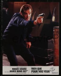 2y0299 FOR YOUR EYES ONLY 18 French LCs 1981 Roger Moore as James Bond, some different images!