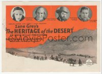 2y1653 HERITAGE OF THE DESERT herald 1924 Bebe Daniels, Ernest Torrence, Noah Beery, Zane Grey, rare!