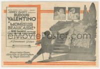 2y1659 MONSIEUR BEAUCAIRE English herald 1924 Rudolph Valentino & Bebe Daniels, different & rare!!