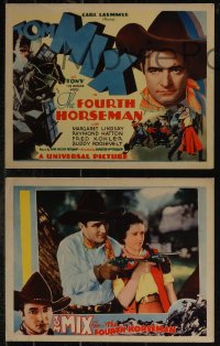 2y1416 FOURTH HORSEMAN 8 LCs 1932 Tom Mix, King of Western Stars in Blazing Drama, rare & complete!