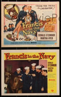 2y1417 FRANCIS IN THE NAVY 8 LCs 1955 sailor Donald O'Connor & Martha Hyer + Clint Eastwood!