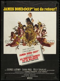 2z0477 ON HER MAJESTY'S SECRET SERVICE French 22x31 1969 George Lazenby's only appearance as Bond!