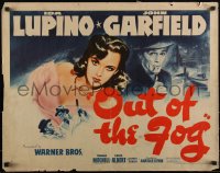 2z0829 OUT OF THE FOG style A 1/2sh 1941 art of sexy Ida Lupino & smoking John Garfield, film noir!