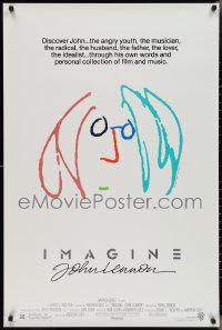 2z0994 IMAGINE 1sh 1988 art by former Beatle John Lennon, brown/blue hair style!