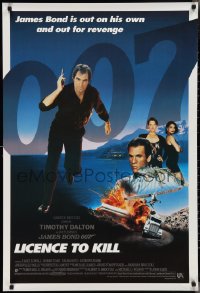 2z1044 LICENCE TO KILL int'l 1sh 1989 Dalton as Bond, his bad side is dangerous!