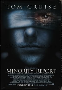 2z1075 MINORITY REPORT advance 1sh 2002 Steven Spielberg, close-up image of Tom Cruise!