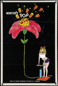 2z1078 MONTEREY POP 1sh R1978 D.A. Pennebaker, rock & roll, great sexy Tomi Ungerer art!