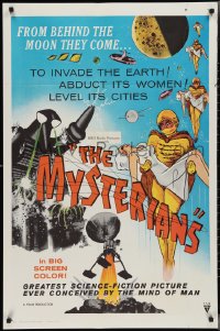 2z1081 MYSTERIANS 1sh 1959 they're abducting Earth's women & leveling its cities, RKO printing!