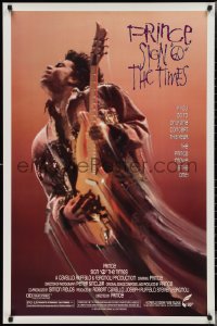 2z1145 SIGN 'O' THE TIMES 1sh 1987 rock and roll concert, great image of Prince w/guitar!