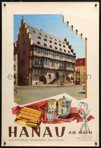 2z0139 GERMANY Hanau astyle 20x29 German travel poster 1960s house of goldsmiths!