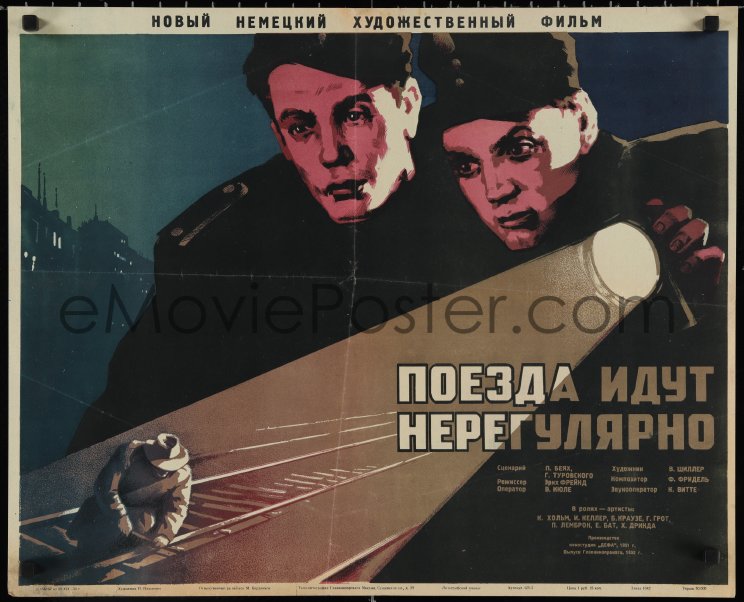 eMoviePoster.com: 2z0471 ZUGVERKEHR UNREGELMASSIG Russian 22x27 1951 ...