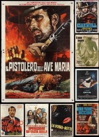 3a0465 LOT OF 11 FOLDED ITALIAN TWO-PANELS 1960s-1980s great images from a variety of movies!