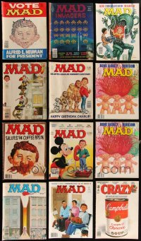 3a0147 LOT OF 11 MAD & 1 CRAZY MAGAZINES 1980s filled with great images & articles!