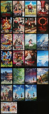 3a0525 LOT OF 24 ANIME JAPANESE CHIRASHI POSTERS 2000s-2020s great images from animated movies!