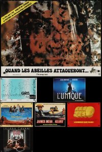 3a0721 LOT OF 10 FORMERLY FOLDED FRENCH POSTERS 1970s-1980s great images from a variety of different movies!