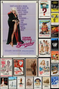 3a0243 LOT OF 40 FOLDED ONE-SHEETS 1970s-1980s great images from a variety of different movies!