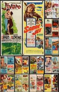 3a0545 LOT OF 26 FORMERLY FOLDED INSERTS 1940s-1950s a variety of cool movie images!