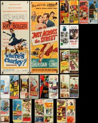 3a0546 LOT OF 25 FORMERLY FOLDED INSERTS 1950s-1970s a variety of cool movie images!